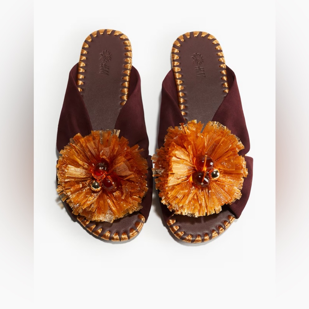 Pom Pom leather sandals 6